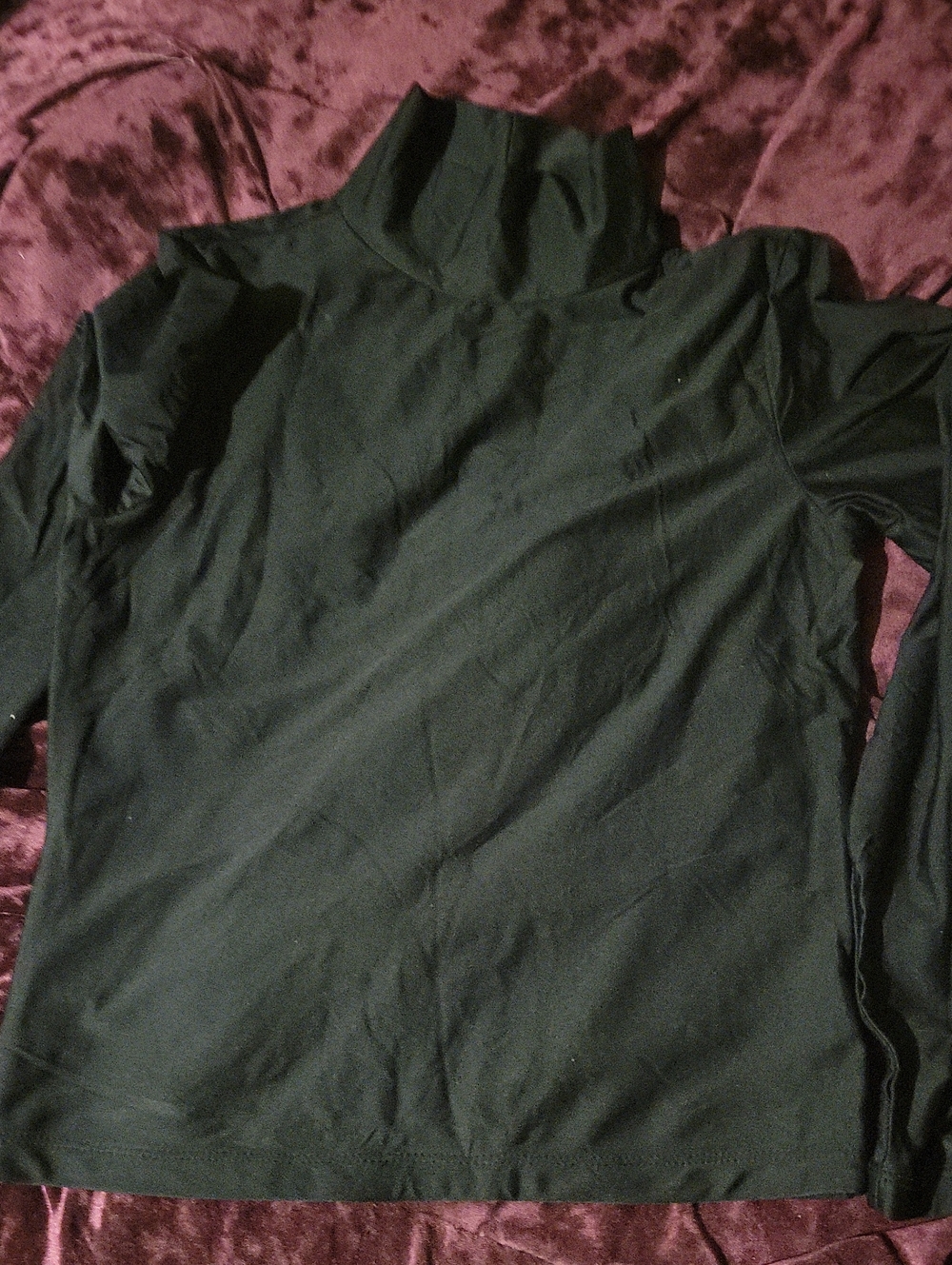 Wild Flower Black Turtleneck Shirt